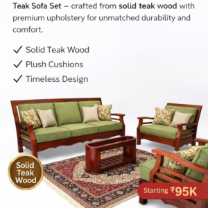 WoodStyler Heritage Comfort Teak Sofa Set